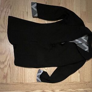 Black Blazer with Patterned Cuffs